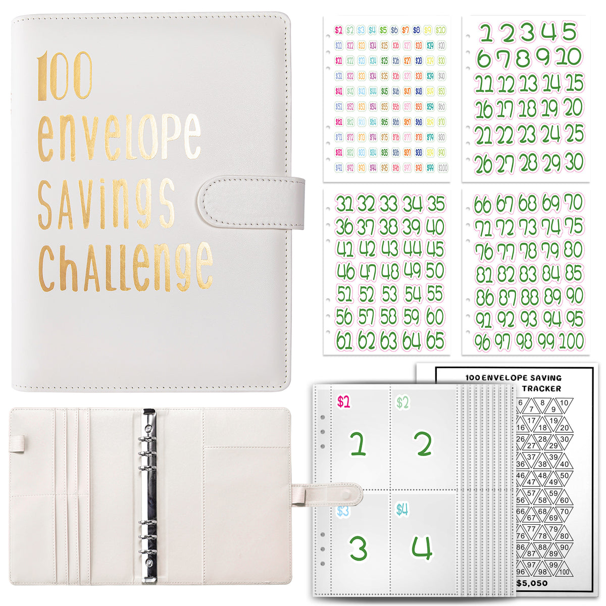 100 Envelope Challenge Notebook for Couples' Savings