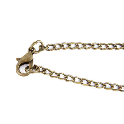Vintage Cross Copper Pocket Watch Necklace