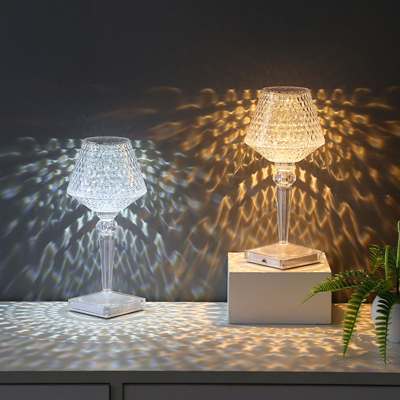 Crystal Table Lamp for Bedroom Decor with Romantic Ambiance