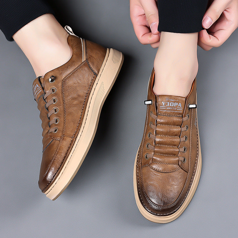 2024 Men's Soft Leather Casual Shoes - Trendy Style