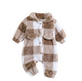 2023 Winter Baby Checkered Jacket and Romper