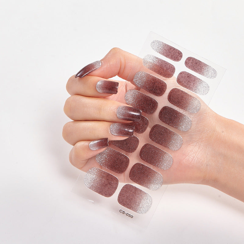 16-Color Solid Nail Stickers for Elegant Designs