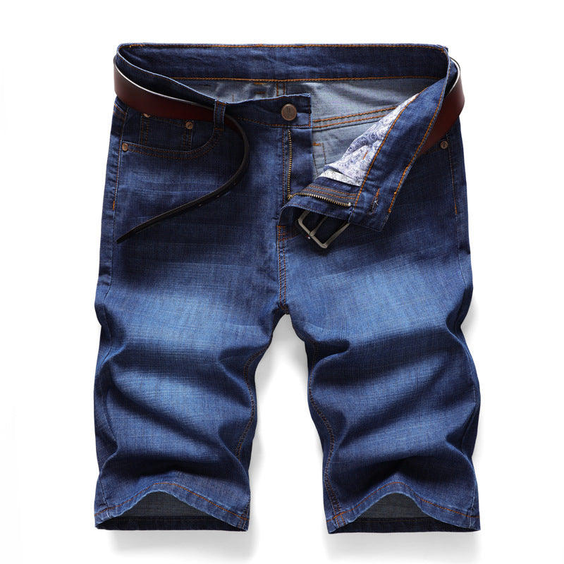 Men's Summer Slim Fit Denim Shorts for Business Casual