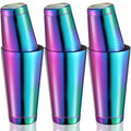 6 Pcs Cocktail Shakers Professional Bar Shaker Boston Shaker Set Stainless Steel Martini Shaker Drink Mixer Basic Tool Weighted Shake Metal Can Cocktail Shaker Set 18 oz 28 oz (Colorful)