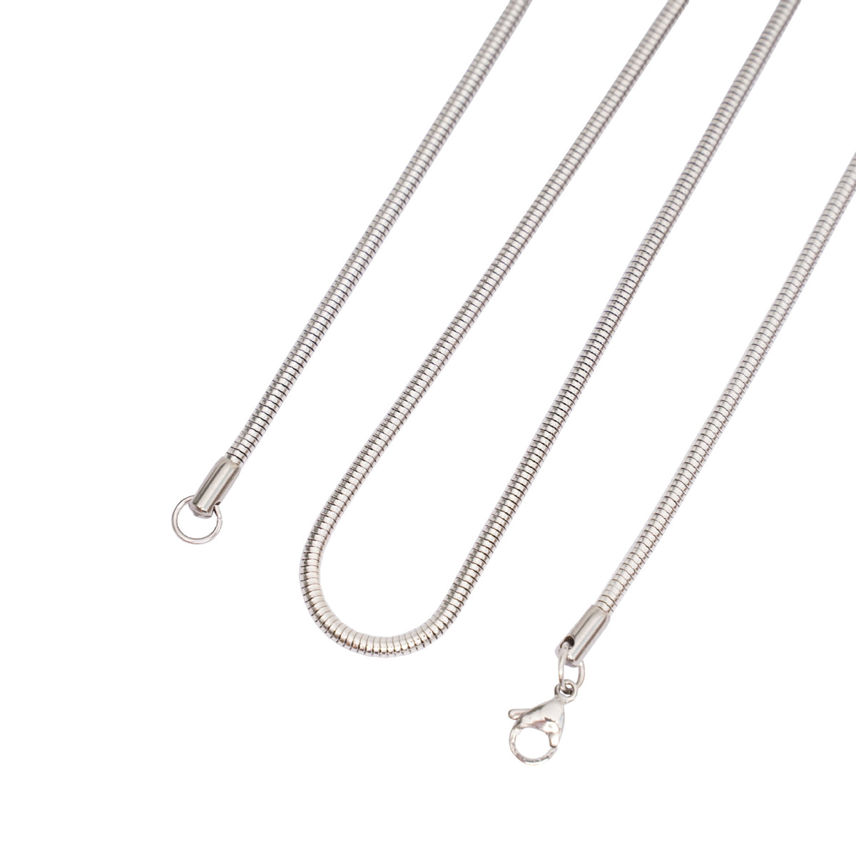 Trendy Short Stainless Steel Snake Chain Necklace