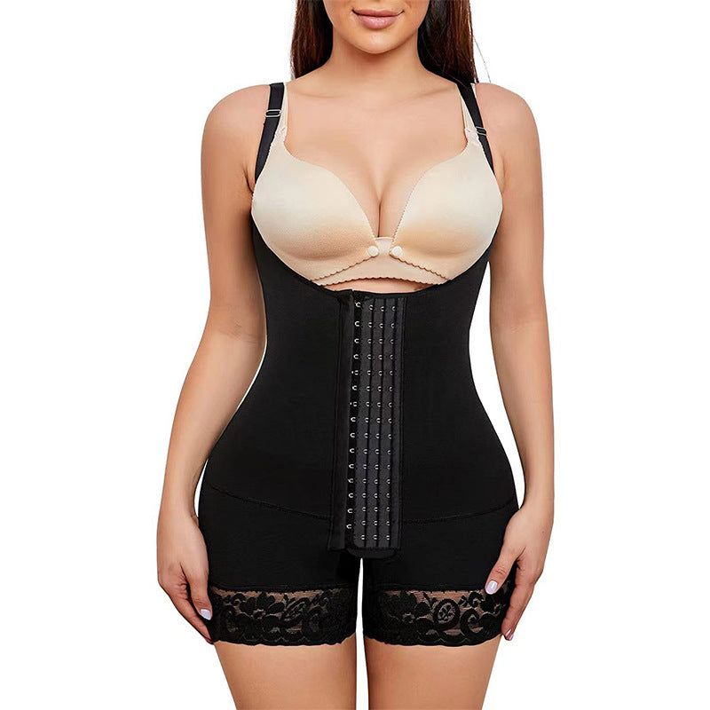Cross-Border 4-Button Bodysuit Shaping Shorts 1091-3