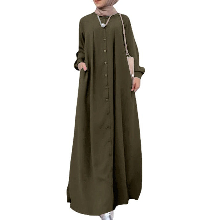 Wholesale Plus Size Women's Long Dress for Autumn