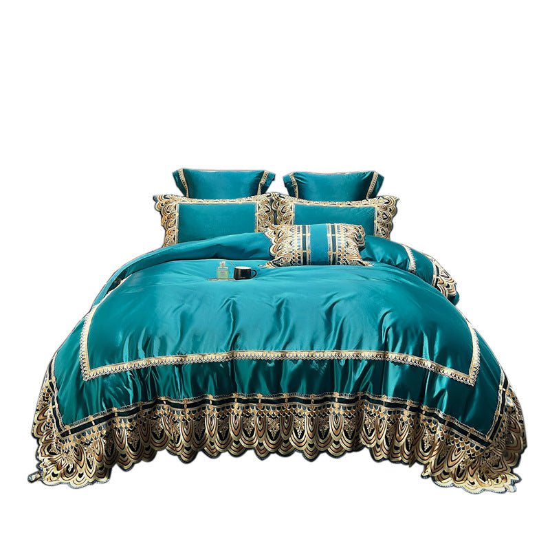 Luxury Belle Series Silk Cotton Bedding Set (4 Pieces)