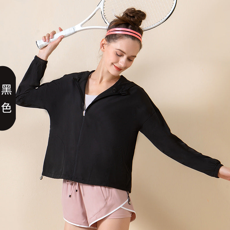 Women's Spring Summer UV Protection Loose Hoodie Jacket