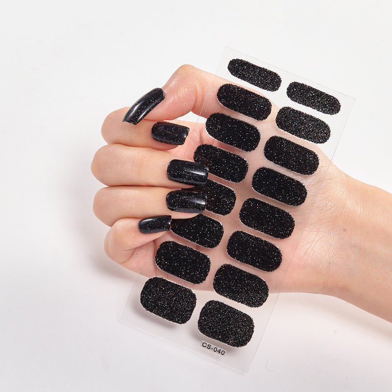 16-Color Solid Nail Stickers for Elegant Designs