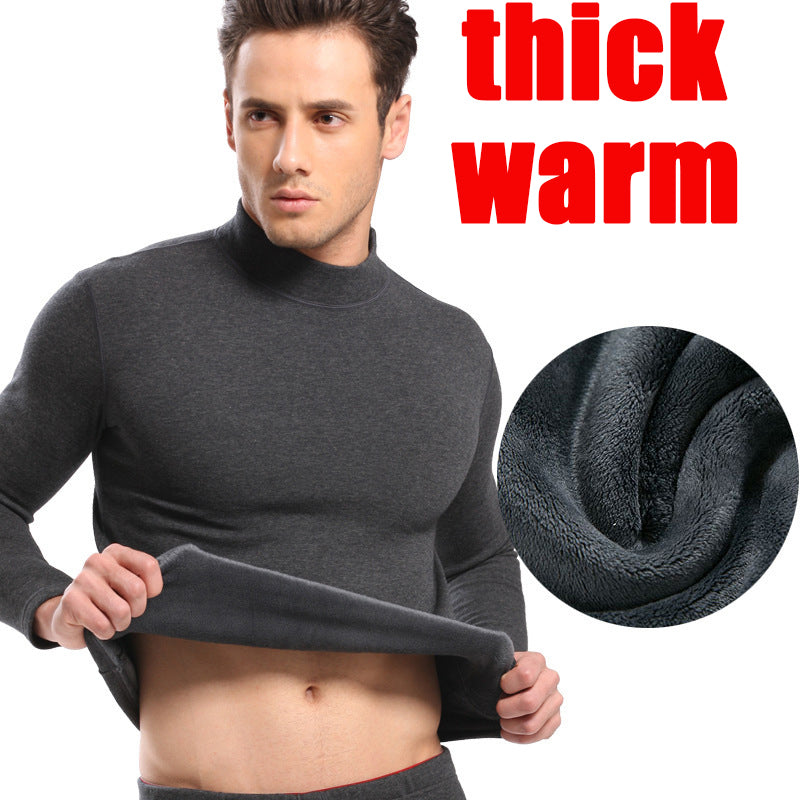 Men's Plush Thermal Underwear Set with Pants