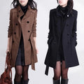 2017 Women's Long Wool Winter Coat Jacket