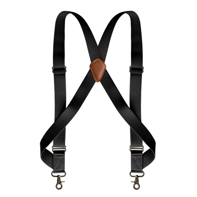 Adjustable Heavy Duty Men's Solid Color Suspenders