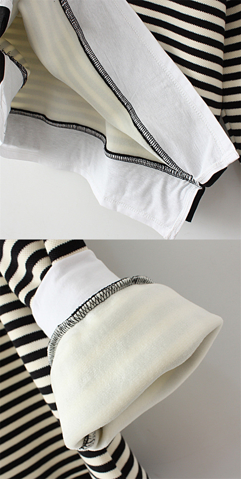 Plus Size Velvet Striped Two-Piece Sweater for Women