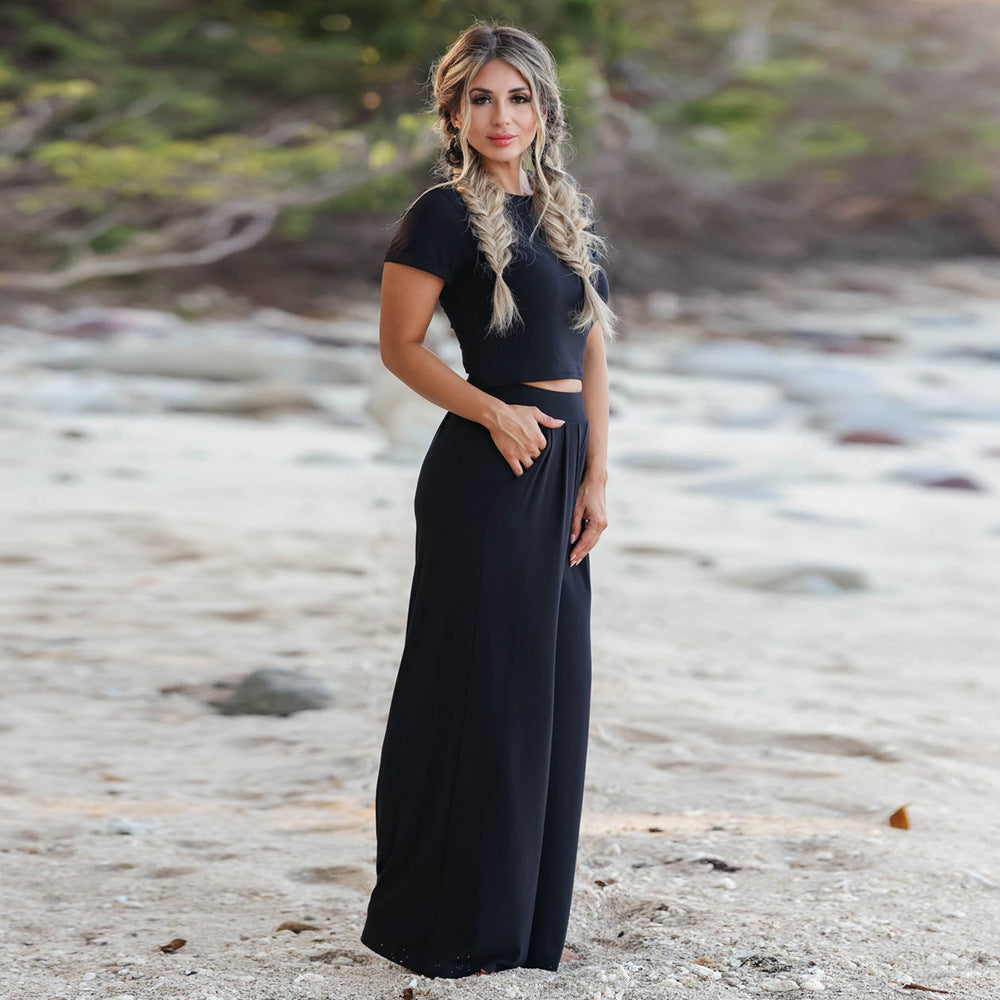 2023 Fashionable Plus Size Short Sleeve Set for Women