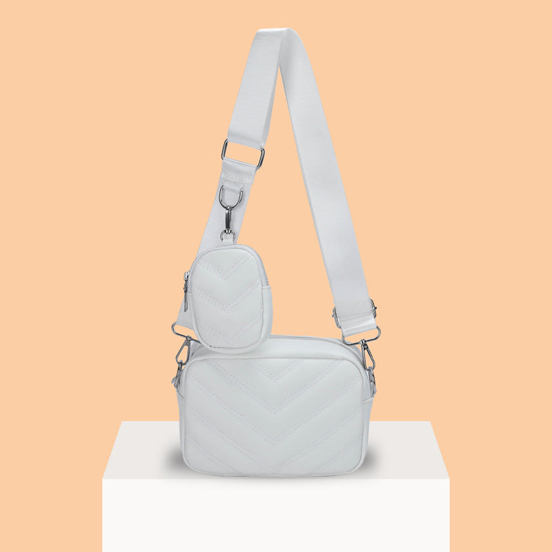 Stylish Women's Embroidered Shoulder Bag in PU Leather