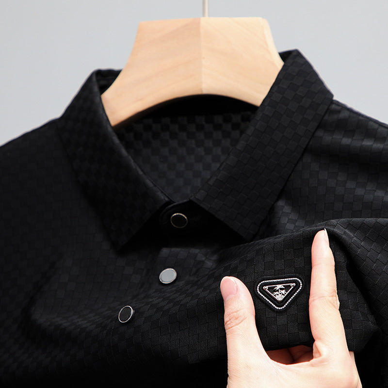 Men's Summer Stretch Polo Shirt - Lightweight Short Sleeve