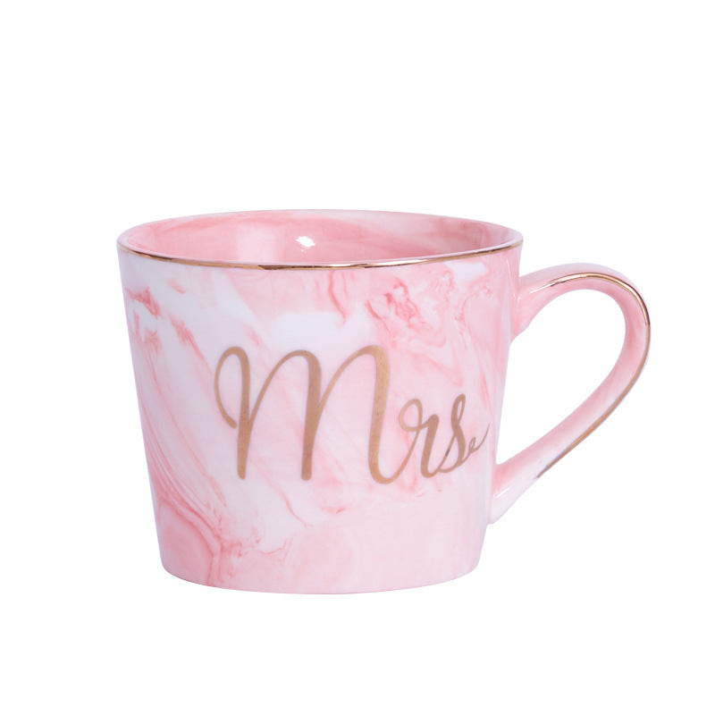 Ceramic Couple Coffee Mug and Water Cup