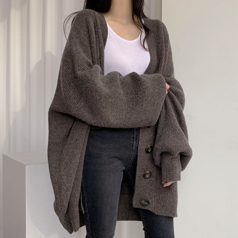 Casual Women's Cardigan with Lantern Sleeves (New)