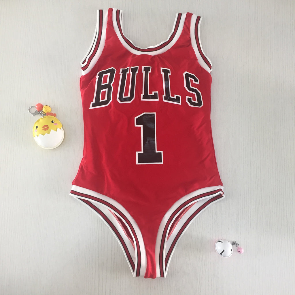 Beyoncé Style Swimsuit and Jersey One-Piece Outfit