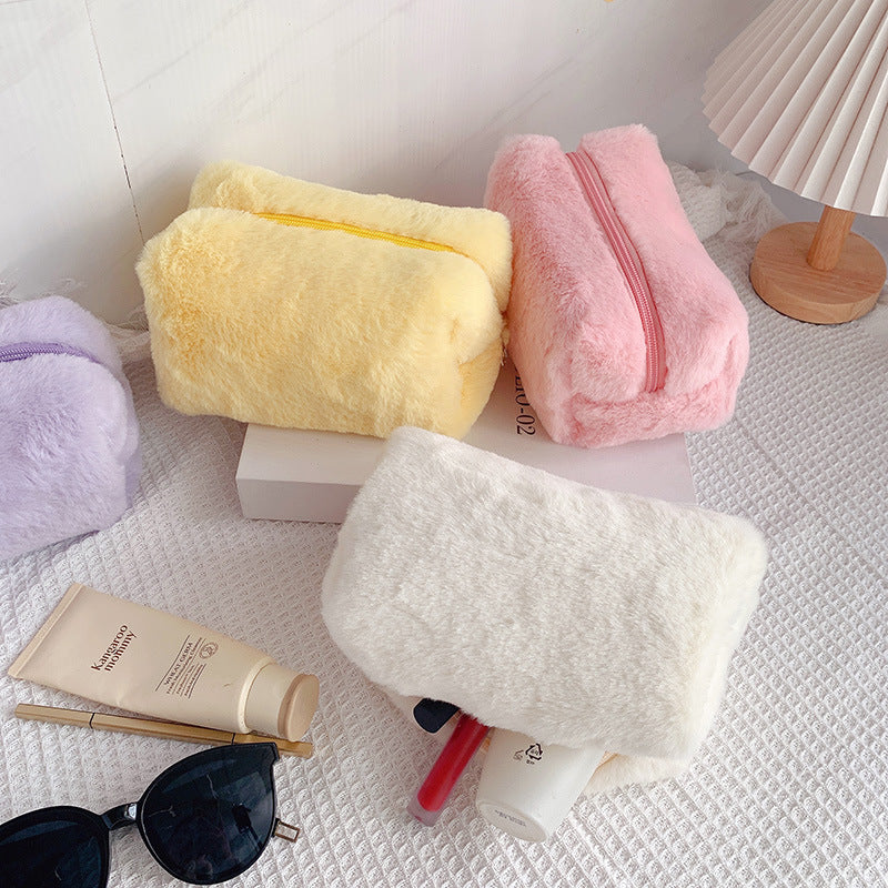 Macaron Plush Pen Bag and Handbag Combo