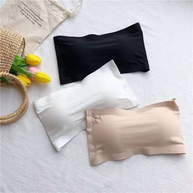 Ice Silk Strapless Bra for Women - Summer Sexy Top
