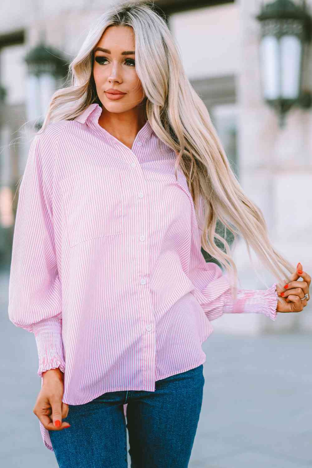 Fernanda Lantern Sleeve Shirt-