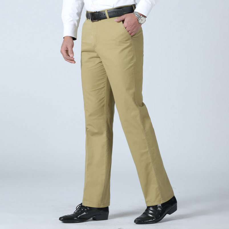 Men's Casual Stretch Cotton Suit Pants for Summer