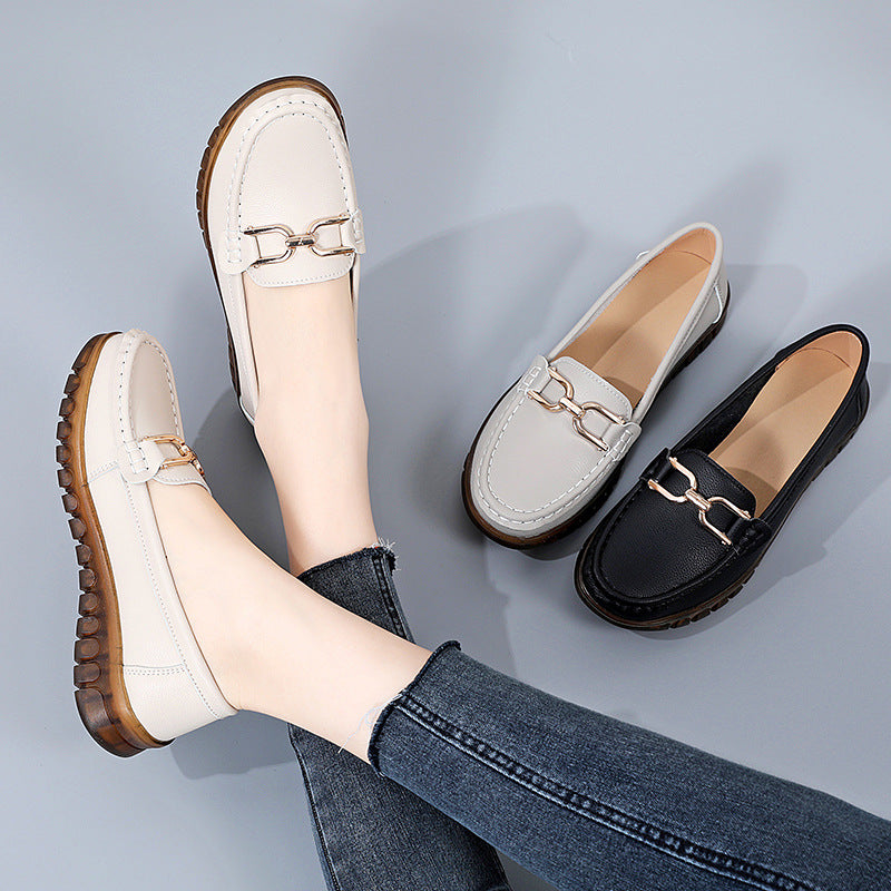 2023 Spring Women's Soft Casual Loafers with Metal Detail