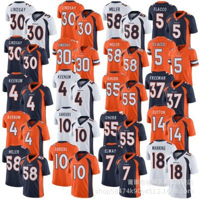 NFL Broncos Football Jerseys - 3# LOCK, 30# LINDSAY, 10#, 5#, 58#