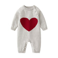 Baby Knitted Romper with Heart Design for Infants
