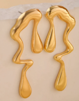 18K Gold Plated Long Boho Party Earrings (One Pair)