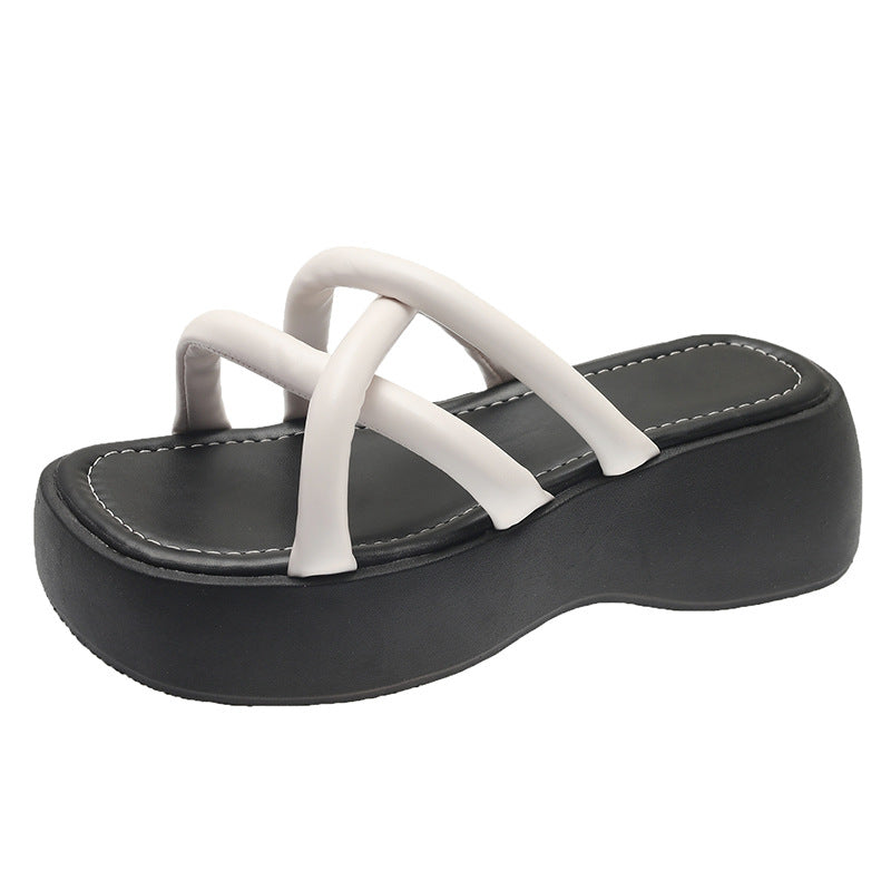 Fashionable Summer Chunky Heel Slides for Women 2023