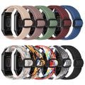 10 Pack Braided Stretchy Adjustable Straps Compatible for Fitbit Charge 5 Fitbit Charge 6 Bands for Women MenSport Elastic Nylon Cloth Wristbands for Charge 5/6