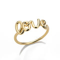 Korean Style LOVE Ring for Couples with Letters