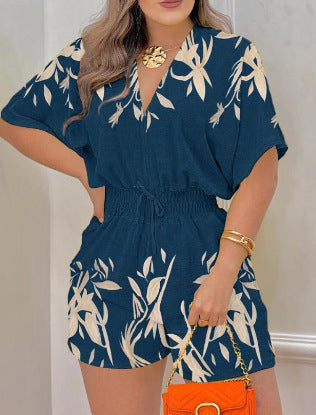 2023 Spring Summer Women's Casual V-Neck Jumpsuit