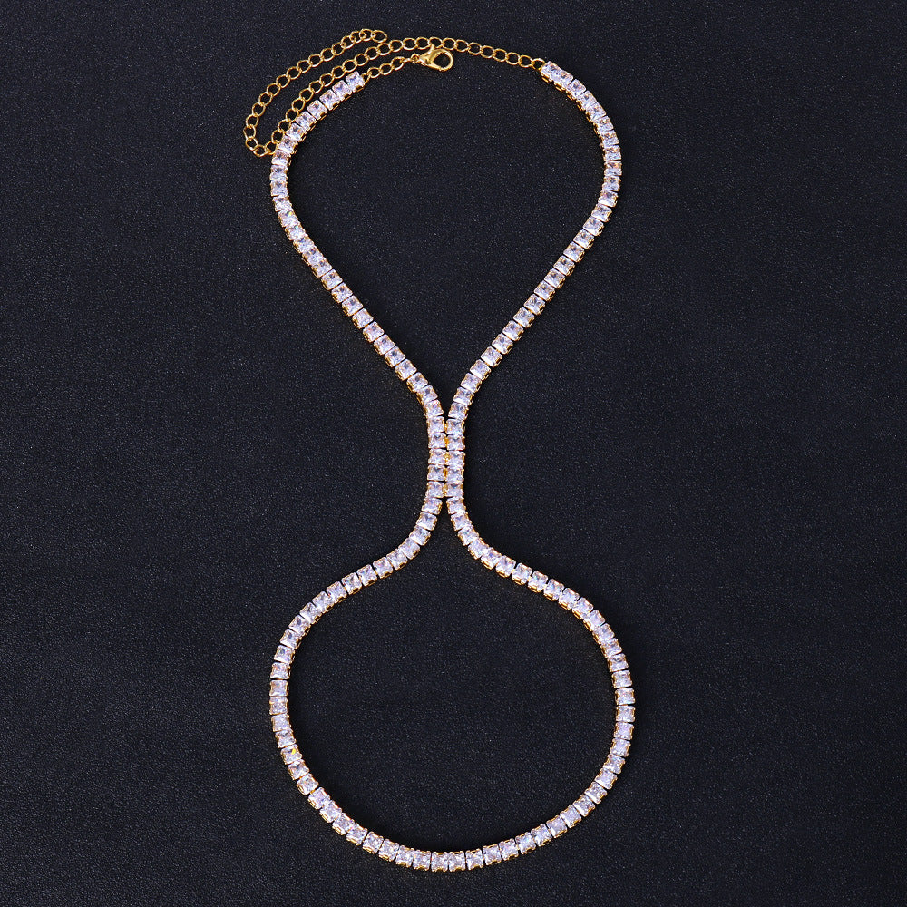 Luxury Zircon Anklet for High Heels and Runway Shows