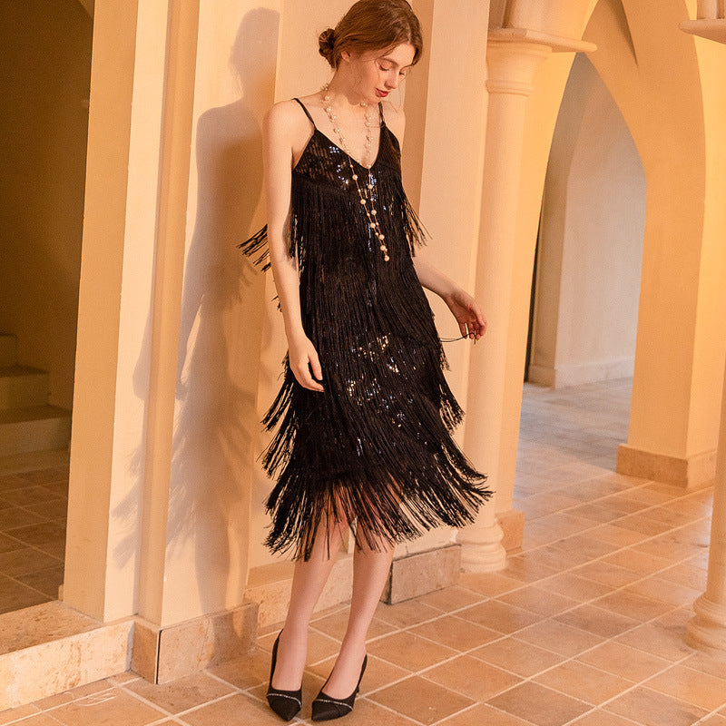 1920s Sequin Dress for Weddings and Parties (Model 8005)
