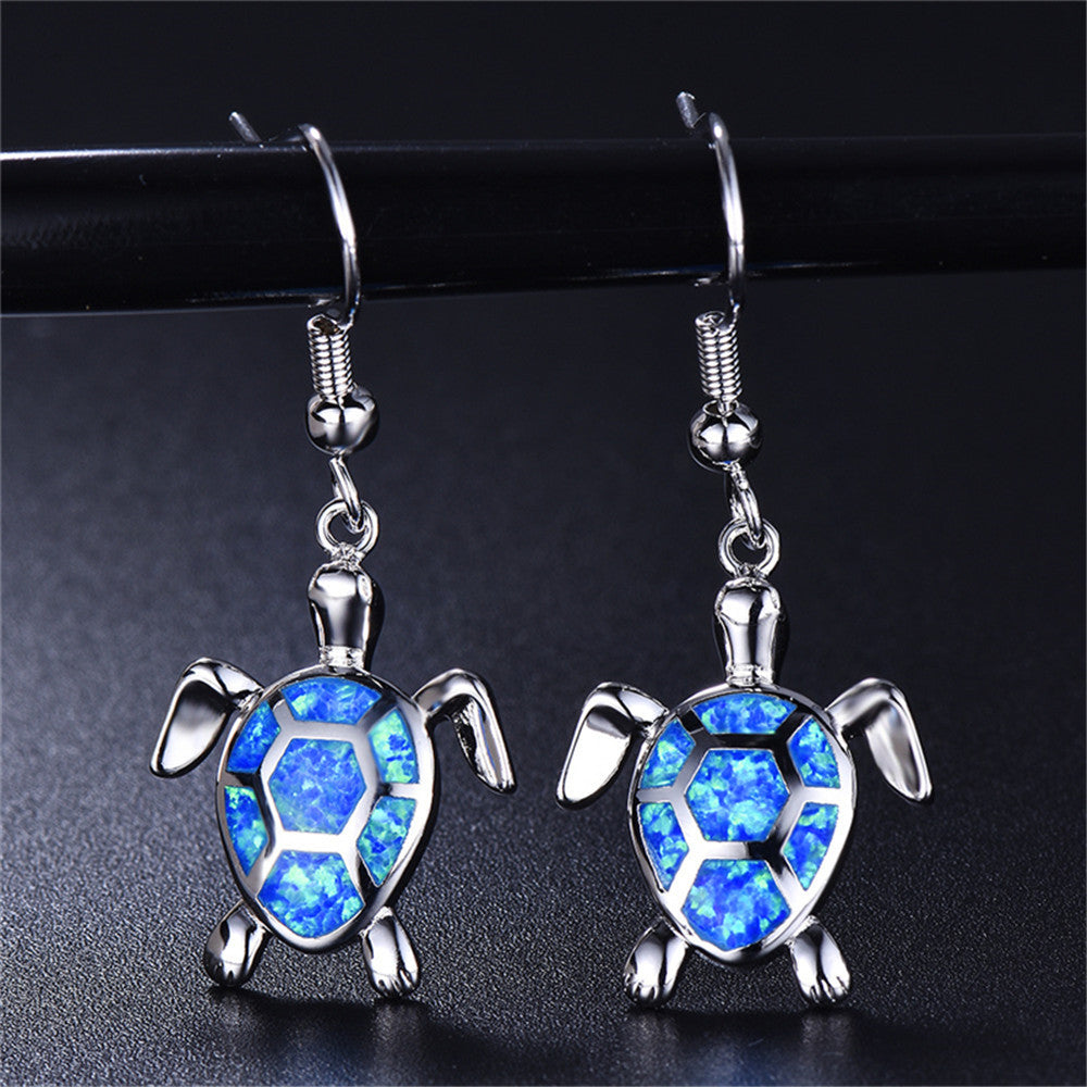 Fashionable Australian Opal Turtle Earrings for Women