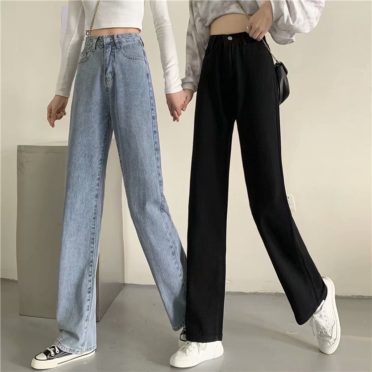 High-Waisted Loose Fit Wide-Leg Jeans for Women