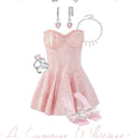 YIMENG23 High-End Strapless Short Dress with Design