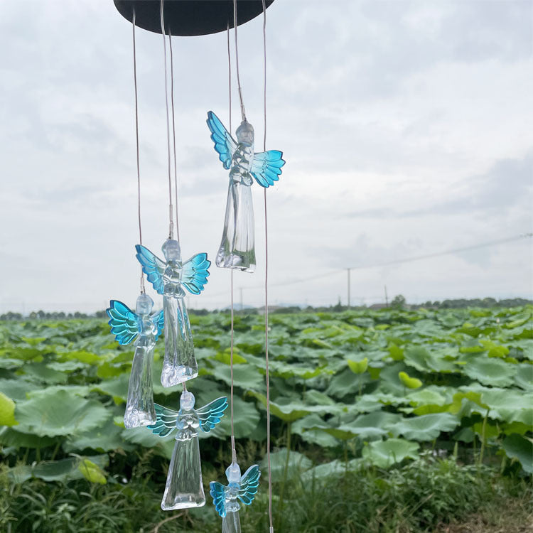 Outdoor Solar LED Wind Chime Light - Hummingbird Design