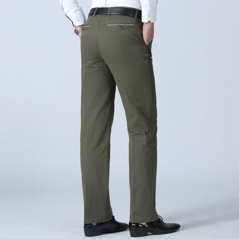 Men's Casual Stretch Cotton Suit Pants for Summer