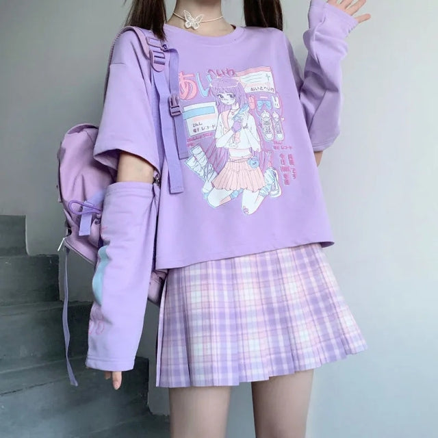 Cute Summer T-Shirt with Arm Sleeves