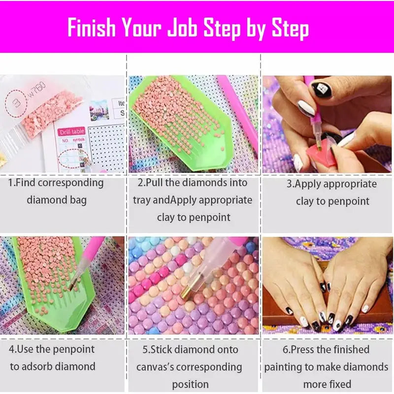 Diamond Painting Kit for Adults - 5D Rhinestone Elephant