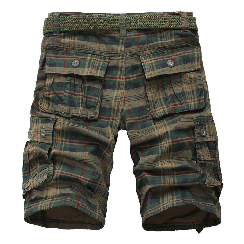 Men's Large Plaid Leisure Pants for Summer