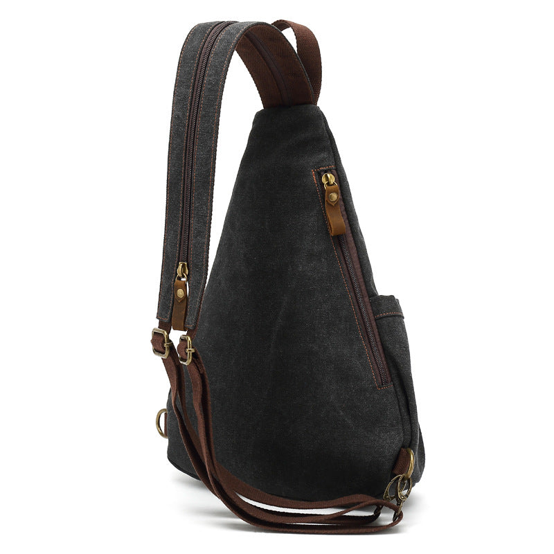 Men's Canvas Crossbody Bag - Large Capacity Multi-Functional