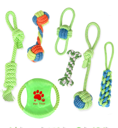 Cotton Rope Dental Chew Toys for Dogs and Cats Set