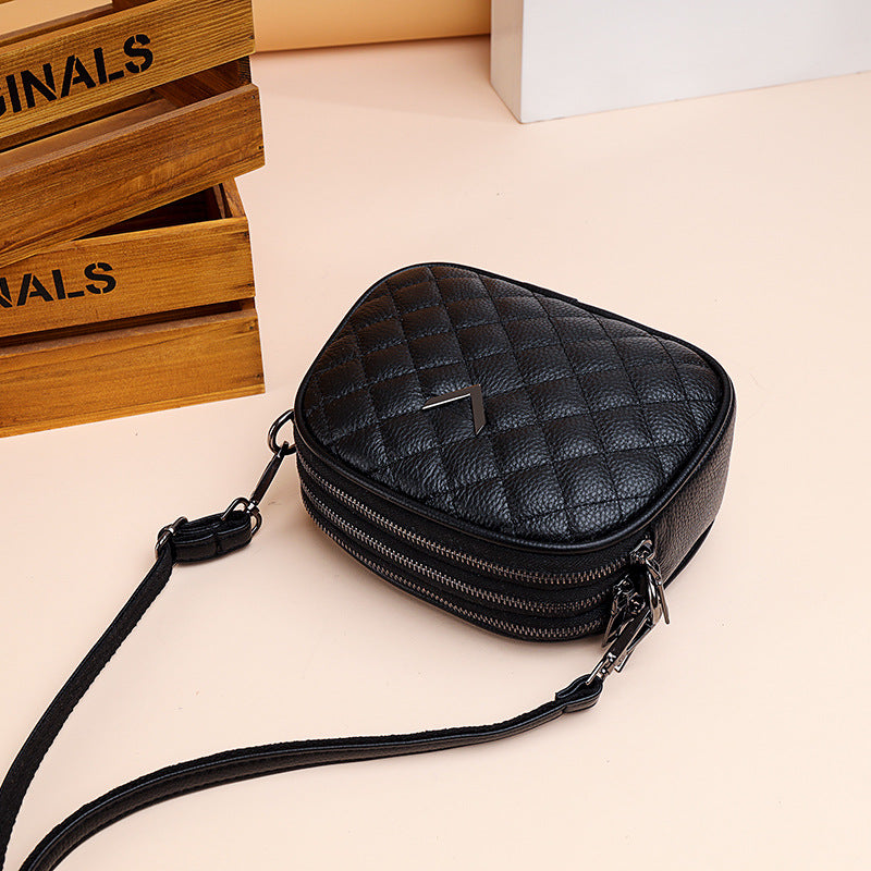2023 Fashionable Genuine Leather Round Shoulder Bag