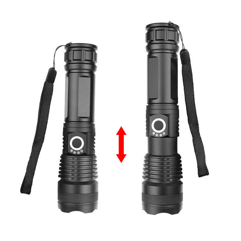 XHP50 Aluminum Alloy Flashlight with USB Rechargeable Zoom